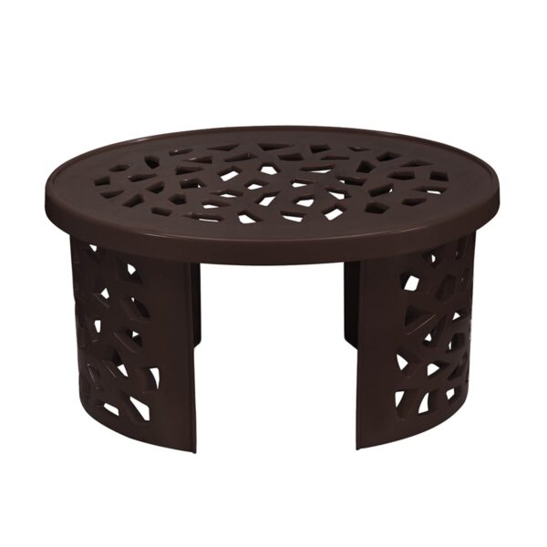 Nilkamal Crystal Plastic Contemporary Trolley Center Table (Brown) – Versatile Knockdown Teapoy for Home, Office, and Outdoor Use