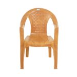 Nilkamal Plastic Mid Back Chair | Stackable Polypropylene Chair for Home, Office, and Outdoor Use | Durable & Lightweight (Pearwood Finish)