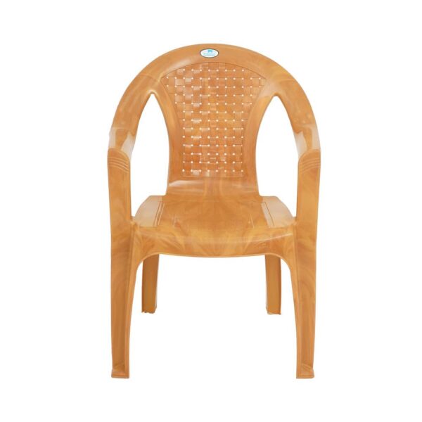 Nilkamal Plastic Mid Back Chair | Stackable Polypropylene Chair for Home, Office, and Outdoor Use | Durable & Lightweight (Pearwood Finish)
