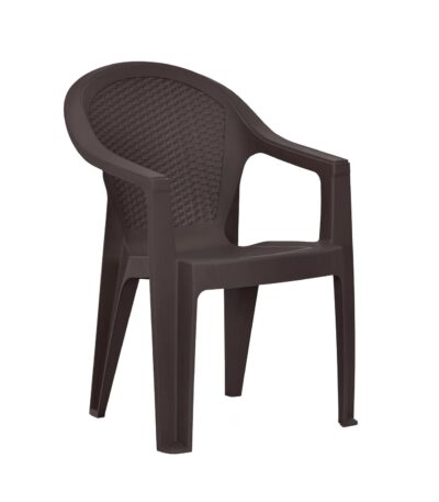 Nilkamal Exotica Plastic Chair | Season Rust Brown | Strong & Sturdy Chair for Dining Room, Living Room, Balcony, Patio, Office & Outdoor Use