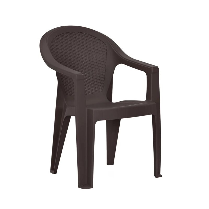 Nilkamal Exotica Plastic Chair | Season Rust Brown | Strong & Sturdy Chair for Dining Room, Living Room, Balcony, Patio, Office & Outdoor Use