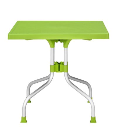 Nilkamal Orchid Square Plastic Dining Table – Green | Durable Table for Indoor & Outdoor Use | Home, Office, Café, and Restauran