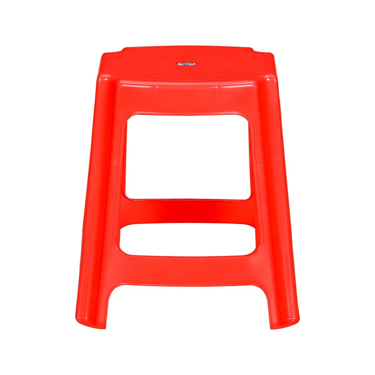 Nilkamal Strong & Durable Plastic Seating Stool – Bright Red | Multipurpose Stool for Home, Office, Bathroom, Kitchen & Garden | High Load Capacity for Adults & Kids