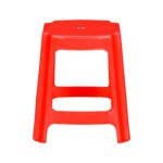 Nilkamal Strong & Durable Plastic Seating Stool – Bright Red | Multipurpose Stool for Home, Office, Bathroom, Kitchen & Garden | High Load Capacity for Adults & Kids