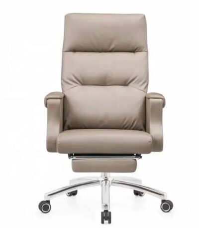 KRISHTHA Sinata Recliner Chairs, 2080 Grey – Set of 2, Premium Leather Upholstery, Swivel Base with Wheels, Ergonomic Comfort