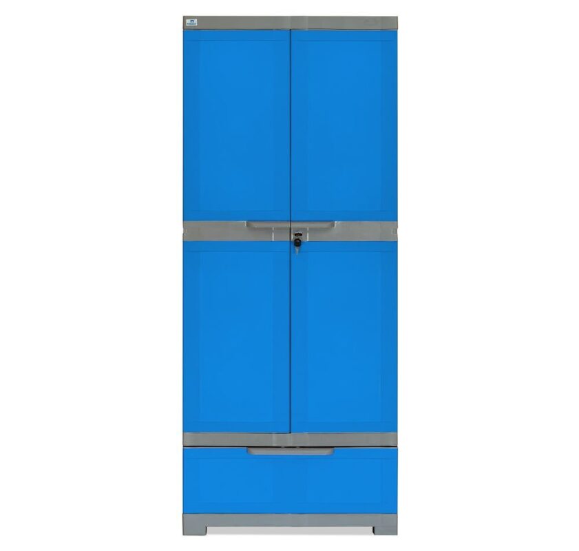 Nilkamal Freedom Plastic Storage Cabinet | Multipurpose Wardrobe with Shelves | For Clothes, Crockery, Home & Office Use