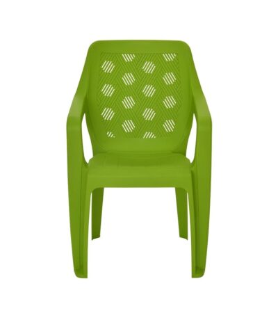 Nilkamal Hexa Plastic Chair for Home, Office, Study, Garden, Balcony, Indoor & Outdoor Use – Green