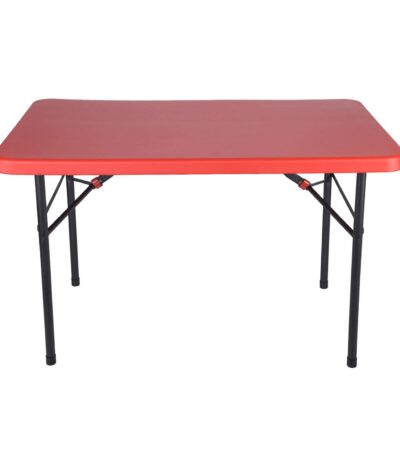 Krishtha Work from Home Plastic Table – Swiss Table (Red) | Compact Study & Office Desk