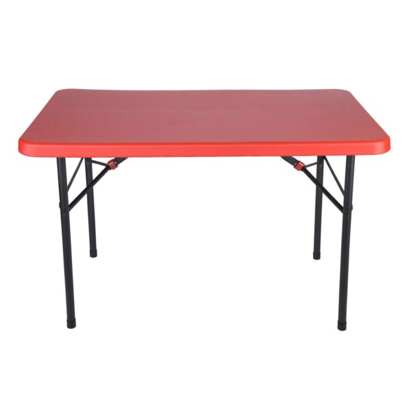 Krishtha Work from Home Plastic Table – Swiss Table (Red) | Compact Study & Office Desk