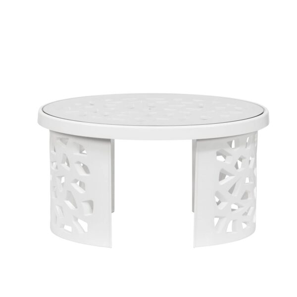 Nilkamal Crystal Contemporary Plastic Trolley Center Table – Canny Rust & Milky White | Multipurpose Coffee/Tea Table for Home & Office
