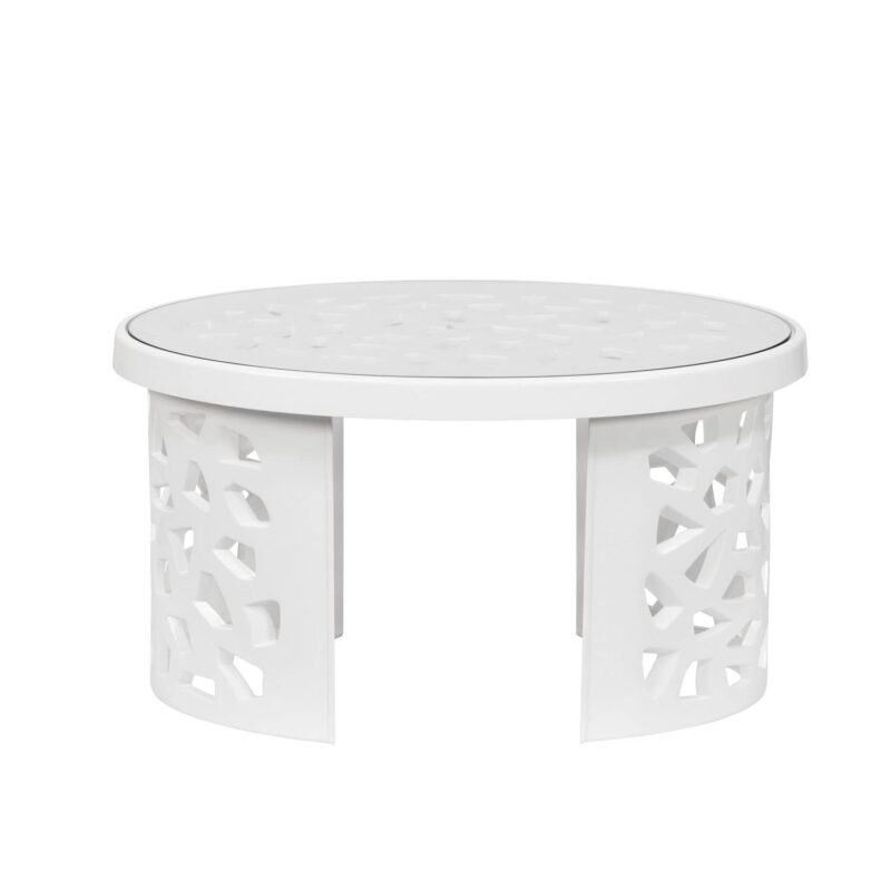 Nilkamal Crystal Contemporary Plastic Trolley Center Table – Canny Rust & Milky White | Multipurpose Coffee/Tea Table for Home & Office