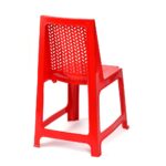Nilkamal Viva Plastic Chair – Red | Stackable, Durable & Lightweight Chair for Living Room, Bedroom, Kitchen, Office & Outdoor Use | 100% Virgin Polypropylene