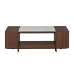 Nilkamal Carin Engineered Wood Center Table – Rectangular Coffee Table with Shelf, Walnut/Oak Finish