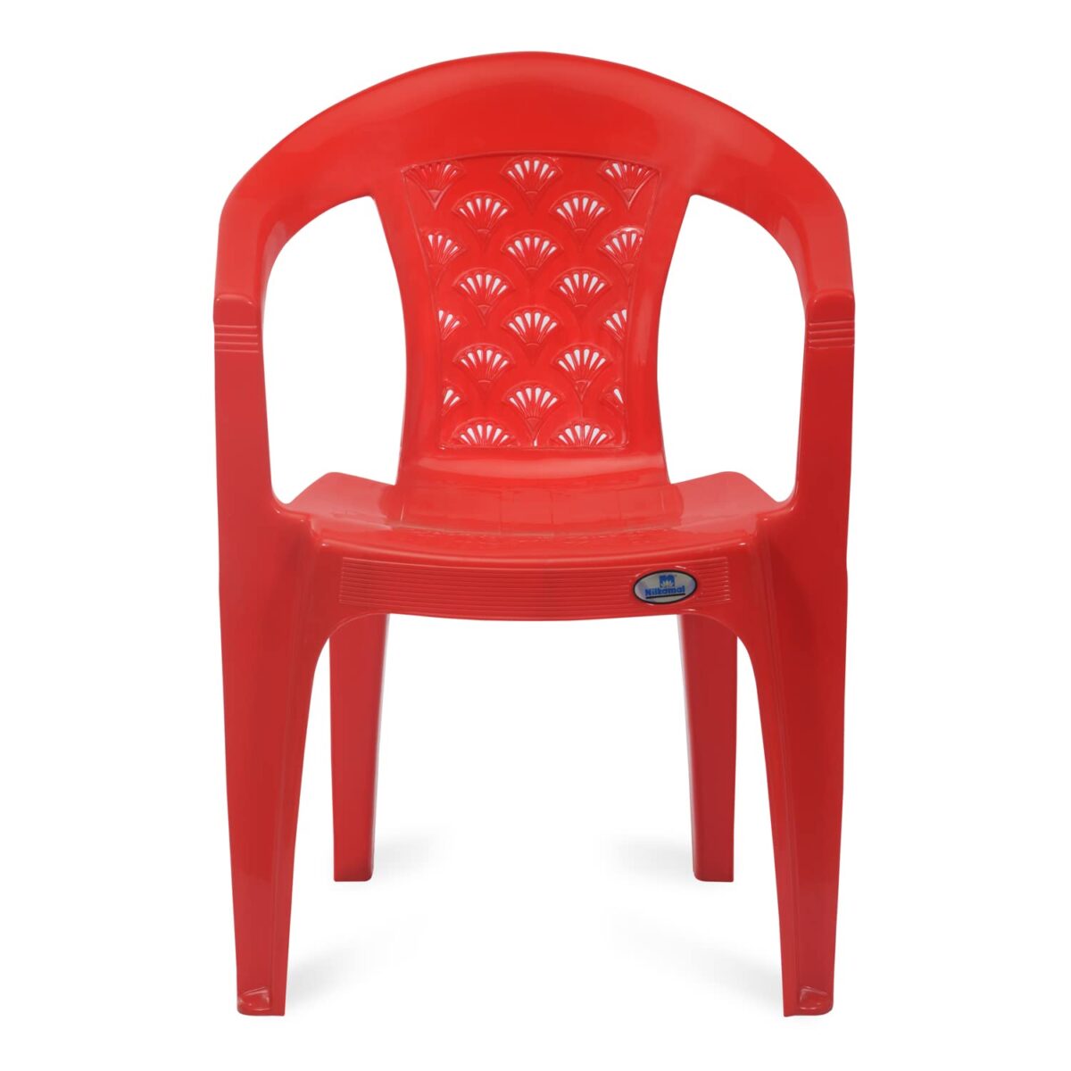 Nilkamal Plastic Mid Back with Arm Chair | Stackable Chair for Home, Dining Room, Bedroom, Kitchen, Living Room, Office, Outdoor & Garden | Dust-Free Finish | 100% Polypropylene