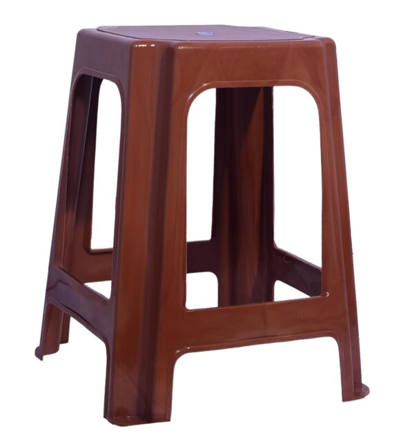 Nilkamal STL06 Strong & Durable Plastic Seating Stool – Pear Wood Finish | High Load Capacity | Contemporary Stool for Home, Kitchen, Bathroom, Office & Garden Use