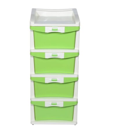 Nilkamal 4-Layer Big Size Plastic Storage Drawer Chest – Green | Multipurpose Organizer for Home, Office, Schools & More