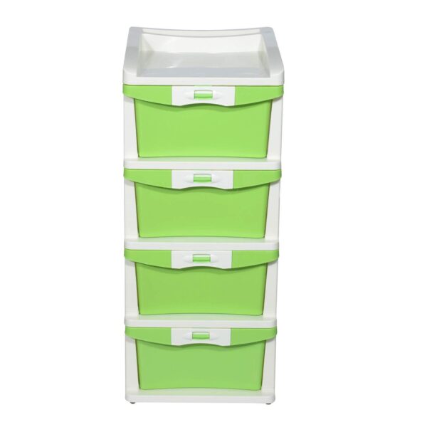 Nilkamal 4-Layer Big Size Plastic Storage Drawer Chest – Green | Multipurpose Organizer for Home, Office, Schools & More