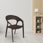 Nilkamal CLUBCHR Plastic Mid Back Chair with Armrest | Stackable & Dust-Free | Ideal for Home, Office, Garden & Outdoor Use