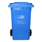 Nilkamal Plastic 120 Litre Wheel Garbage Dustbin – Blue Body & Blue Lid | Large Outdoor Waste Bin with Wheels & Lid