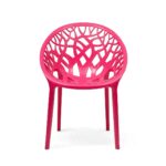 Nilkamal Compatible Crystal Plastic Chair – Pink | Stylish & Durable | Adjustable Height | Perfect for Home & Office
