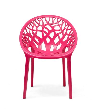 Nilkamal Compatible Crystal Plastic Chair – Pink | Stylish & Durable | Adjustable Height | Perfect for Home & Office