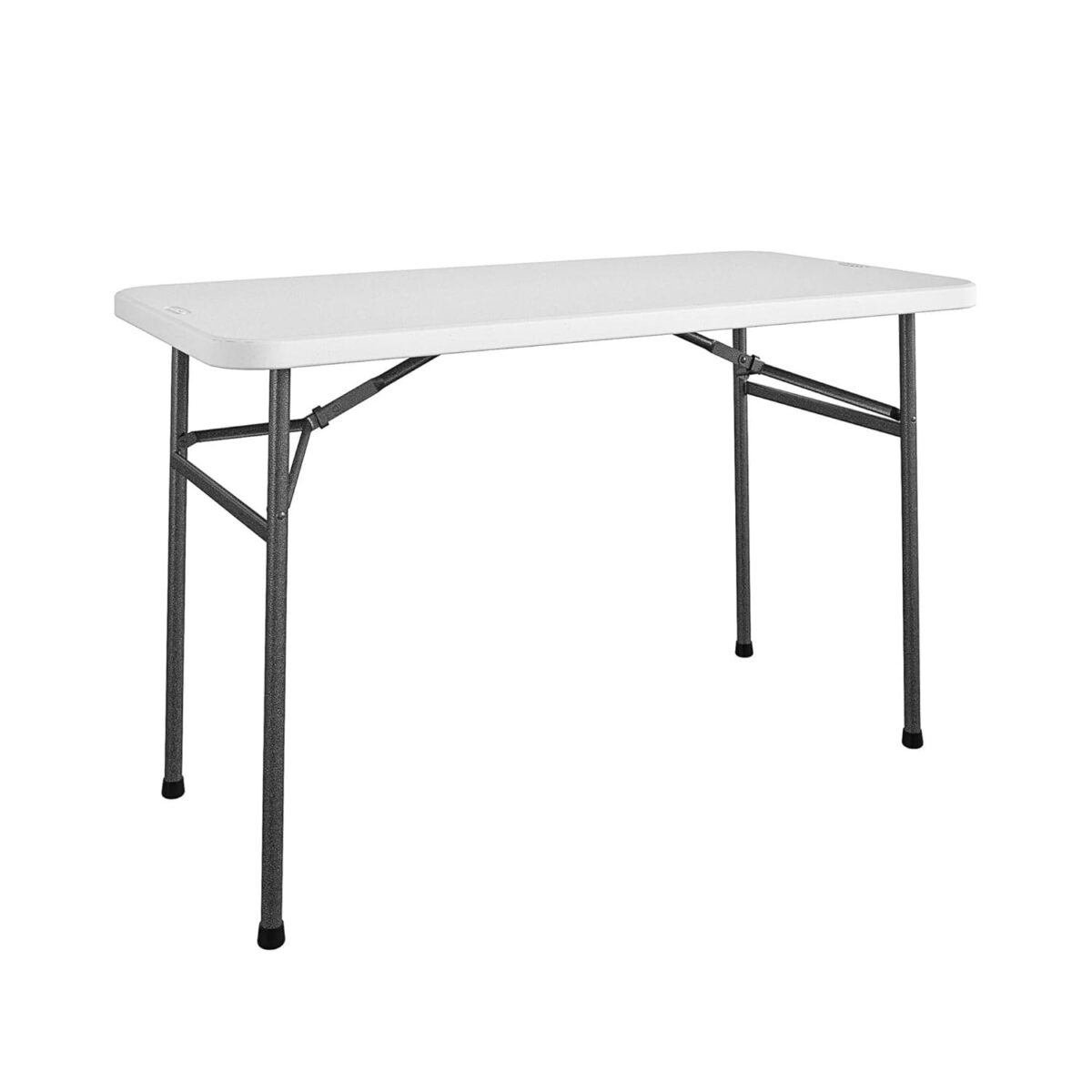 Krishtha 4FT Straight Folding Utility Table – White | Portable Multipurpose Desk for Indoor & Outdoor Use – Camping, Tailgating, Events & Crafting**