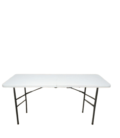 Krishtha Foldable Portable Rectangular Table – 122x60x74 cm | Lightweight Folding Table for Camping, BBQ, Parties, Outdoor & Indoor Use