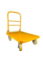 Krishtha 500 Kg Heavy Duty Iron Platform Trolley with 360° Swivel Wheels