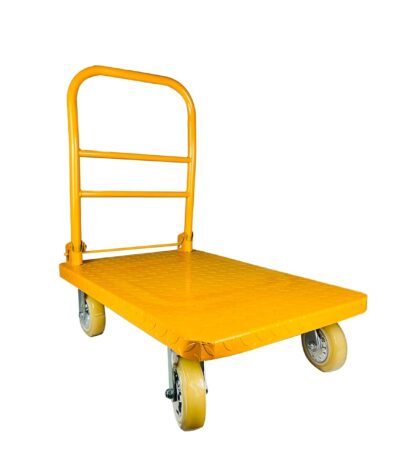 Krishtha 500 Kg Heavy Duty Iron Platform Trolley with 360° Swivel Wheels