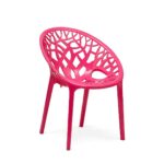 Nilkamal Compatible Crystal Plastic Chair – Pink | Stylish & Durable | Adjustable Height | Perfect for Home & Office