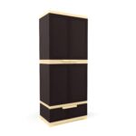Nilkamal Freedom FMDR1BE Compact Plastic Storage Cabinet with 1 Bottom Drawer | Multipurpose Organizer | Weathered Brown & Biscuit