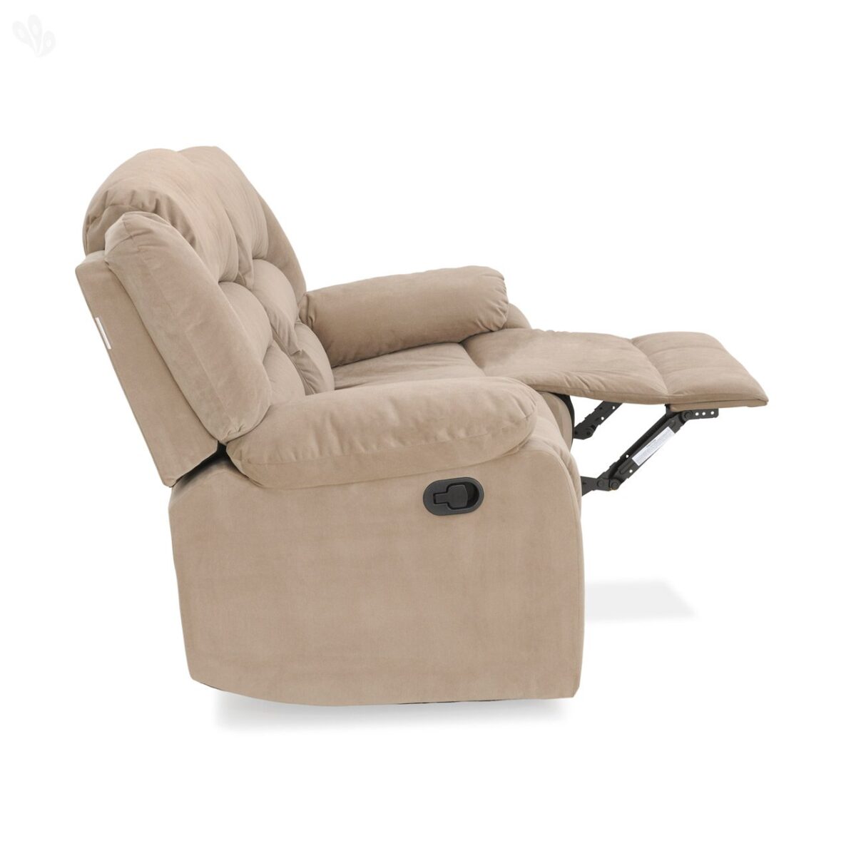 KRISHTHA Apple Two Seater Recliner – Plush Dual Reclining Sofa in Beige Fabric for Living Room Comfort