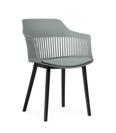 KRISHTHA Dining Chair for Outdoor and Indoor Use – Modern Grey Polypropylene Chair for Home Kitchen, Dining, Bedroom & Living Room