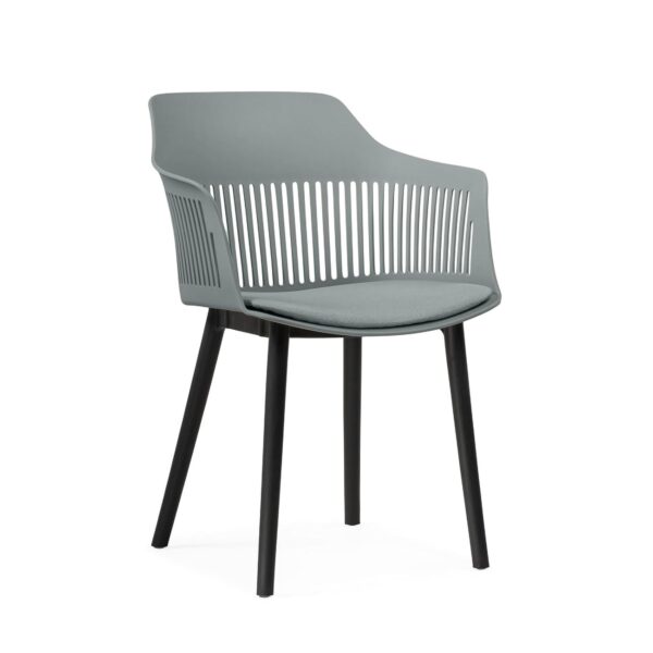 KRISHTHA Dining Chair for Outdoor and Indoor Use – Modern Grey Polypropylene Chair for Home Kitchen, Dining, Bedroom & Living Room