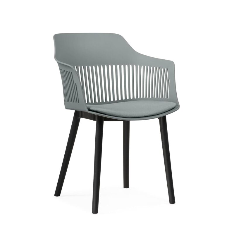 KRISHTHA Dining Chair for Outdoor and Indoor Use – Modern Grey Polypropylene Chair for Home Kitchen, Dining, Bedroom & Living Room