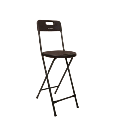 Krishtha Alexa Foldable & Portable Stool with Backrest – Brown | Multipurpose Chair for Fishing, Hiking, Gardening, BBQ, Travel & Outdoor Use