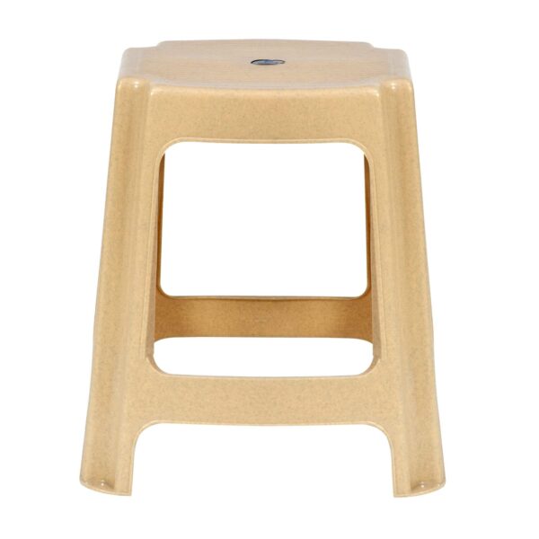 Nilkamal Strong & Durable Plastic Seating Stool – Marble Beige | High Load Capacity | Multipurpose Stool for Home, Bathroom, Kitchen, Living Room, Office, and Garden