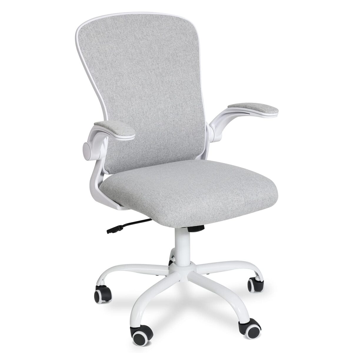 KRISHTHA Soontrans Ergonomic Office Chair – Adjustable Height, Reclining Backrest, Lumbar Cushion, 3D Folding Armrests & Breathable Mesh (Grey)