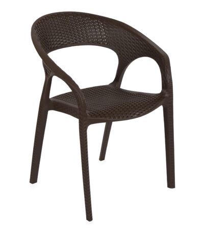 Nilkamal CLUBCHR Plastic Mid Back Chair with Armrest | Stackable & Dust-Free | Ideal for Home, Office, Garden & Outdoor Use