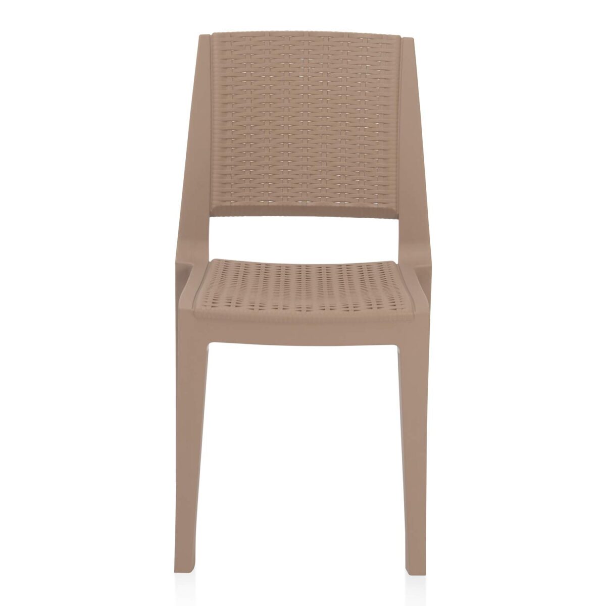 Nilkamal Mid Back Chair | Polypropylene Stackable Chair for Living Room, Bedroom, Kitchen, Office, Outdoor – Dark Beige