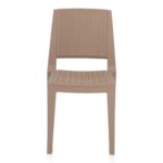 Nilkamal Mid Back Chair | Polypropylene Stackable Chair for Living Room, Bedroom, Kitchen, Office, Outdoor – Dark Beige