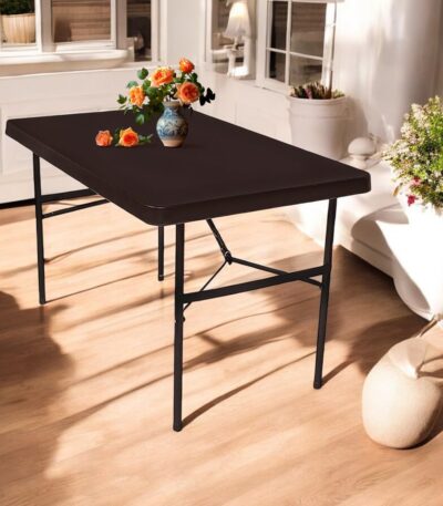 Krishtha Carnival 4 x 2.4 Feet Foldable & Portable Table | Computer Desk, Laptop Desk & 2-Seater Dining Table for Home, Office & Outdoor Use