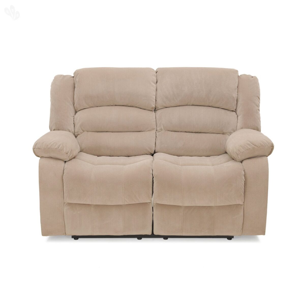 KRISHTHA Apple Two Seater Recliner – Plush Dual Reclining Sofa in Beige Fabric for Living Room Comfort