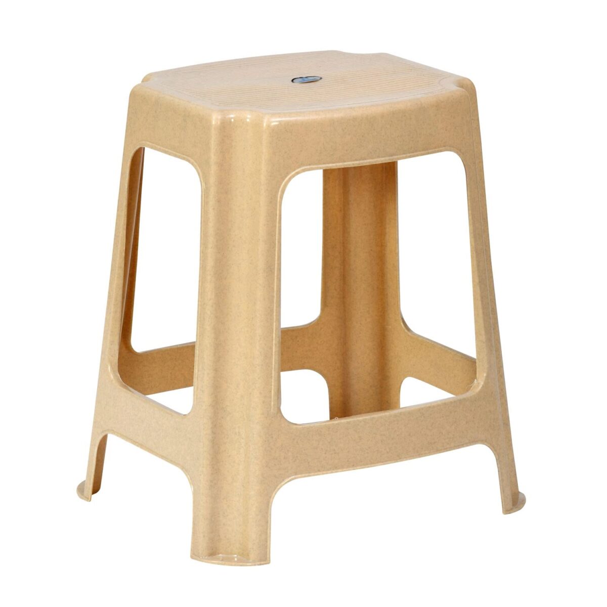 Nilkamal Strong & Durable Plastic Seating Stool – Marble Beige | High Load Capacity | Multipurpose Stool for Home, Bathroom, Kitchen, Living Room, Office, and Garden