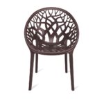 Nilkamal Plastic Chair for Living Room – Brown | Comfortable & Durable | Stackable Mid-Back Chair for Home, Office & Outdoor Use