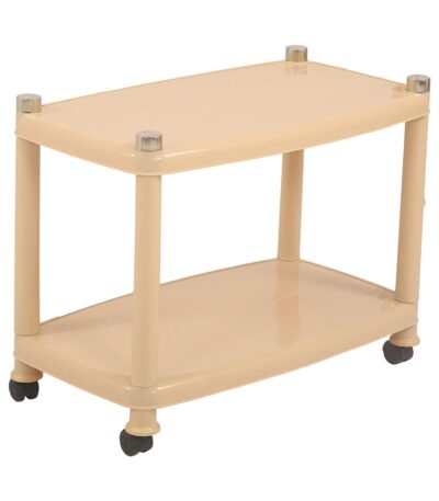 Nilkamal Delta Center Trolley Table – Marble Beige | Multi-Utility Table with Elegant Finish