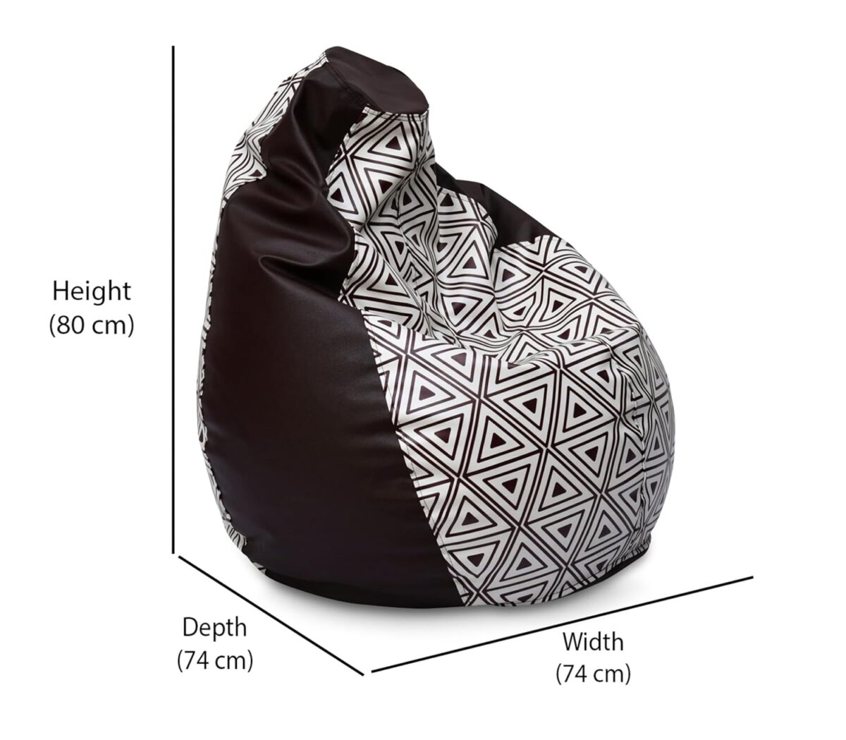 Nilkamal XXL Bean Bag (Modern Brown) – Ready-to-Use, Pre-Filled, Comfortable Seating for Home & Office