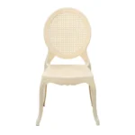 KRISHTHA Grace Plastic Chair – Elegant Pearl White Finish, Lightweight & Durable, Comfortable Back Support – Ideal for Home, Office, Garden, or Cafeteria Use