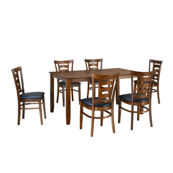 Nilkamal Nicole Wooden 6 Seater Dining Set – Elegant Dining Furniture for Dining Room