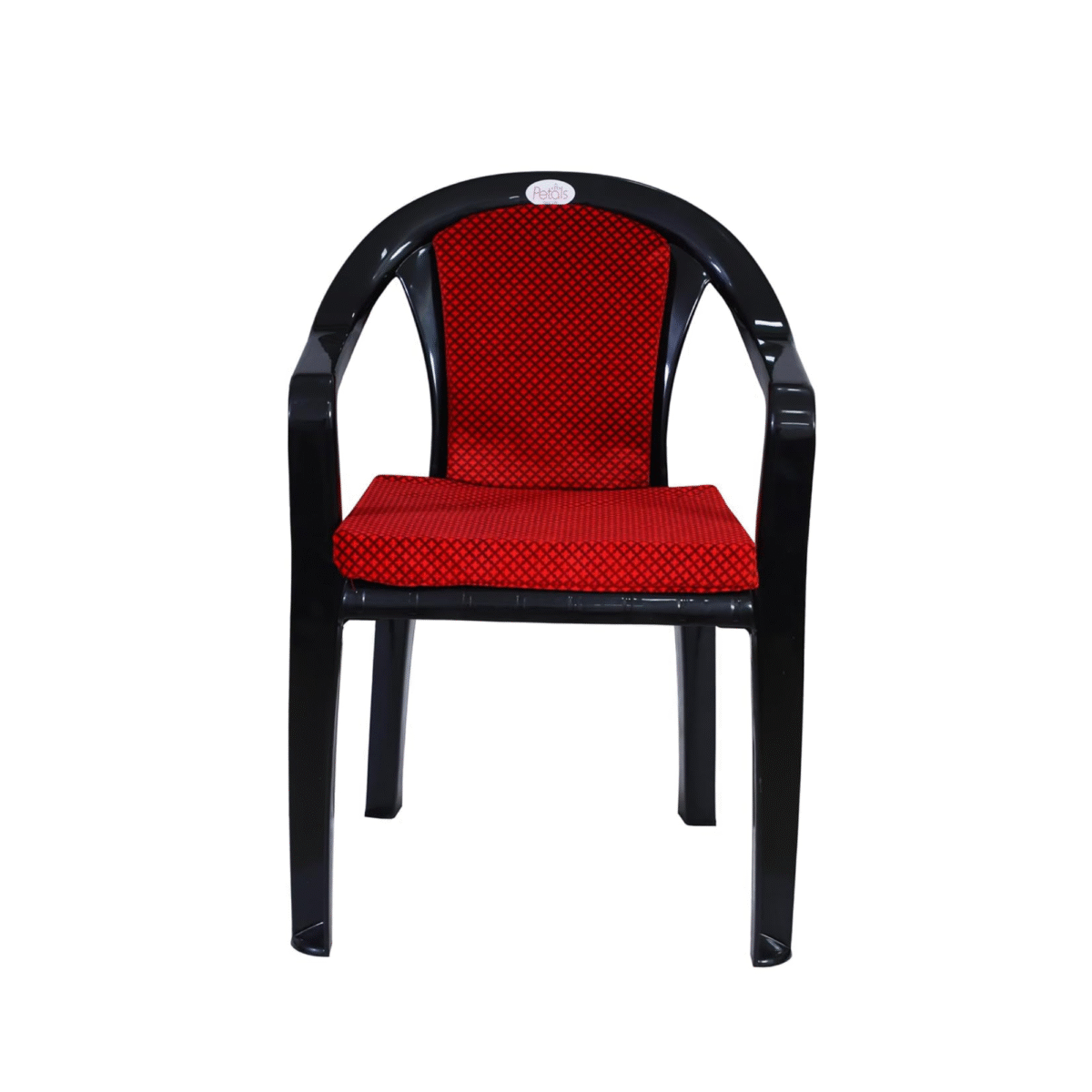 NILKAMAL Plastic Arm Chair with Cushion | Set of 1 | Comfortable Armchair for Living Room, Office, Garden & Outdoor | Supports up to 150 Kg